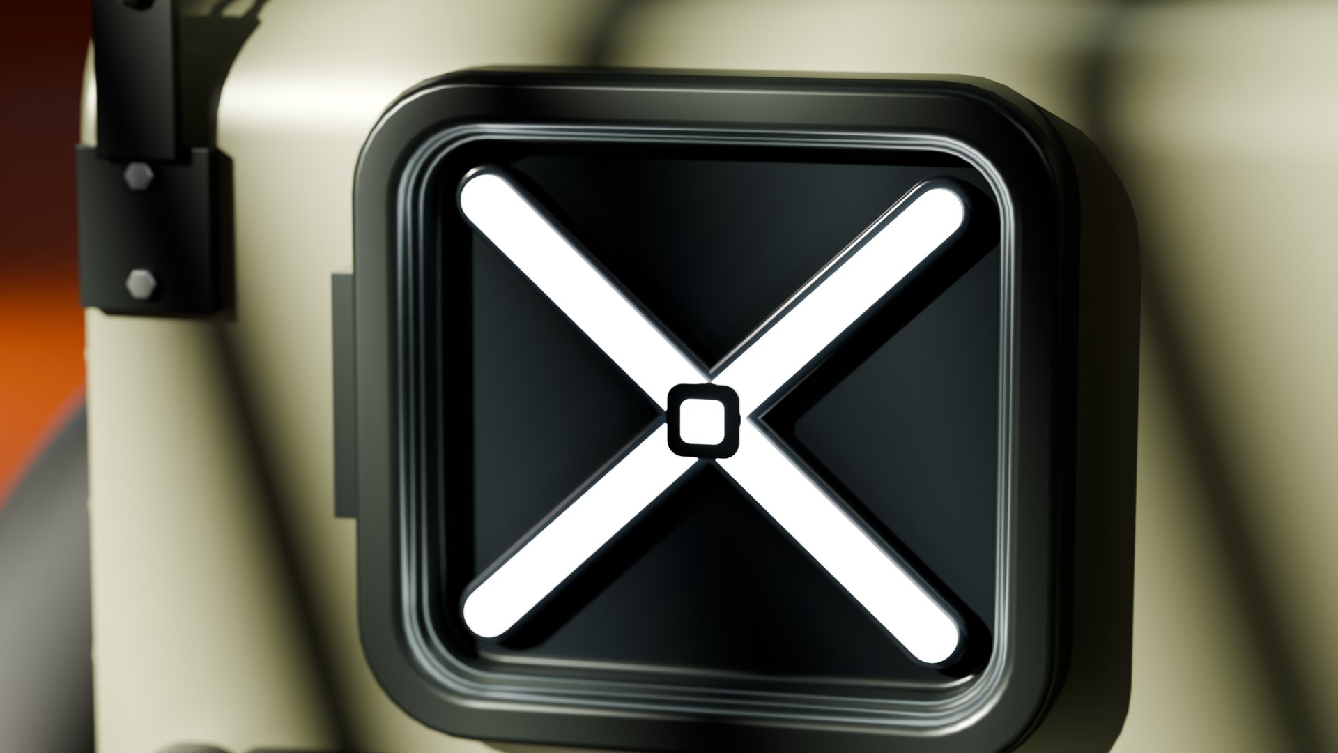 Close-up of the Equinoxia's X-signature headlamp