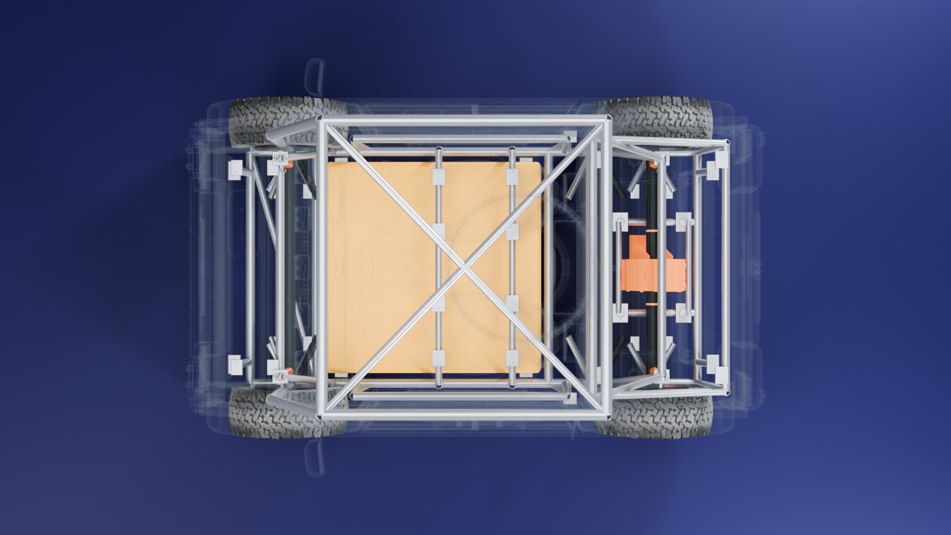 Top-down X-ray with battery and rear motor